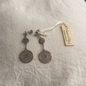 Nomination Two-Tone Star Drop Earrings - Silver & Rose Gold